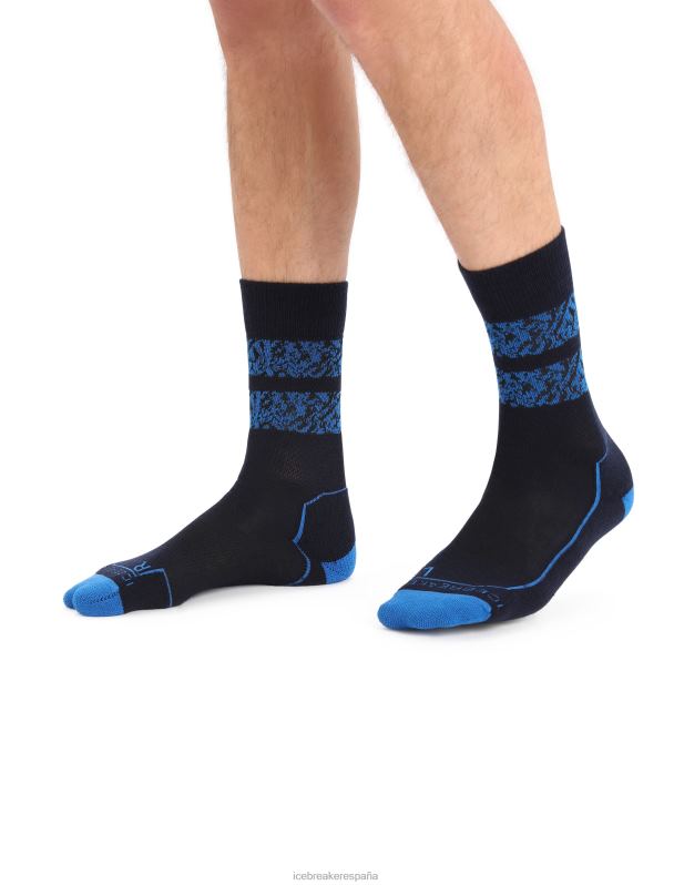 Icebreaker hombres Calcetines Merino Hike+ Light Crew Natural Summit 0V2J0287 accesorios azul marino medianoche/lazurita