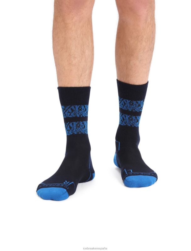 Icebreaker hombres Calcetines Merino Hike+ Light Crew Natural Summit 0V2J0287 accesorios azul marino medianoche/lazurita