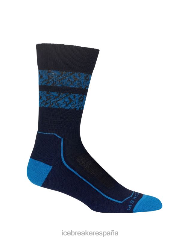Icebreaker hombres Calcetines Merino Hike+ Light Crew Natural Summit 0V2J0287 accesorios azul marino medianoche/lazurita