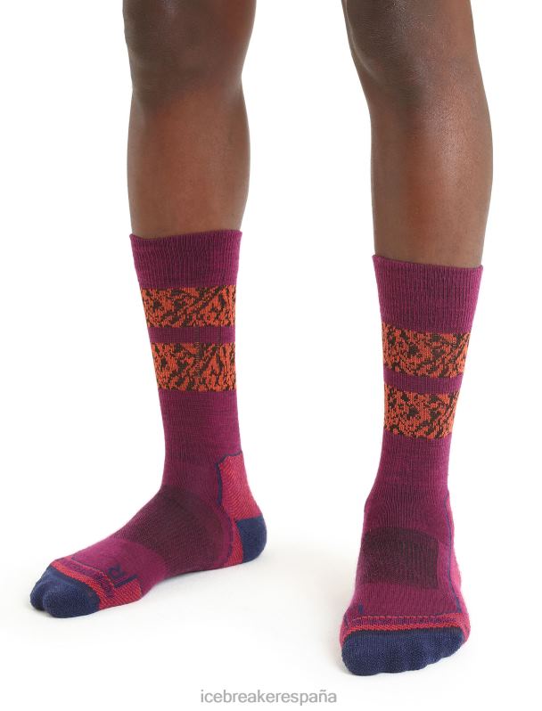 Icebreaker hombres Calcetines Merino Hike+ Light Crew Natural Summit 0V2J0288 accesorios ir baya/azul marino real