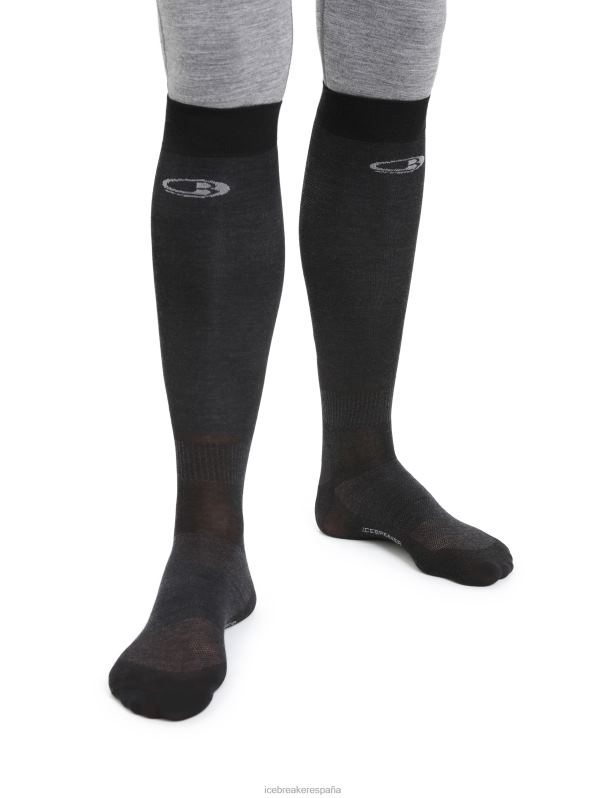 Icebreaker hombres Calcetines con forro de nieve merino sobre la pantorrilla. 0V2J0299 accesorios negro