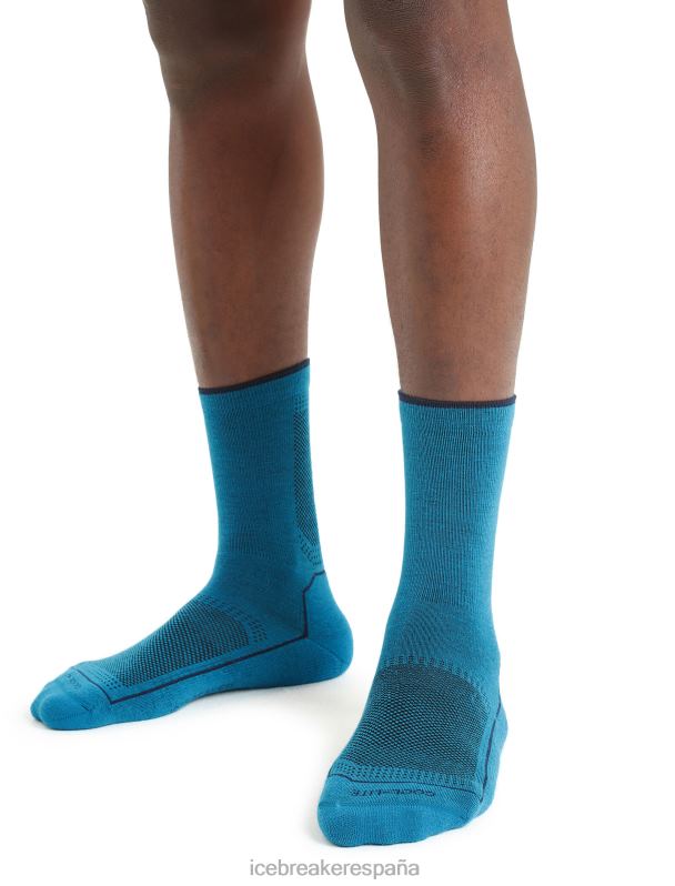 Icebreaker hombres calcetines cool-lite merino walk 3q 0V2J0270 accesorios geo azul