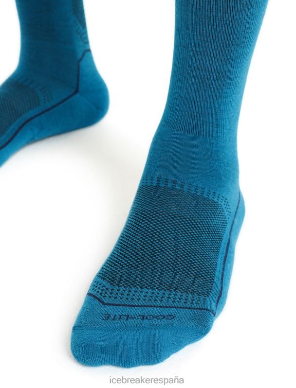 Icebreaker hombres calcetines cool-lite merino walk 3q 0V2J0270 accesorios geo azul