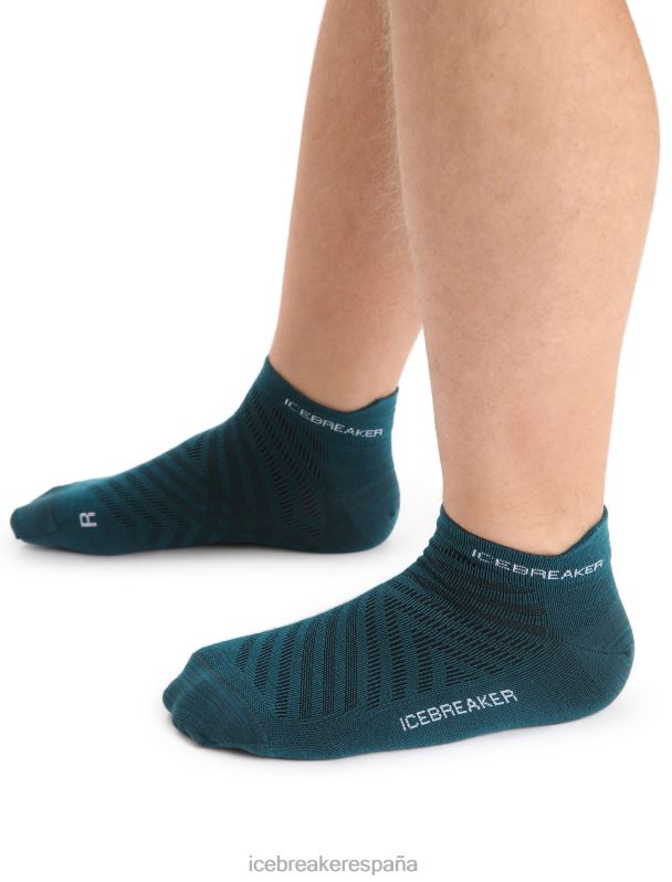 Icebreaker hombres calcetines merino run+ micro ultraligeros 0V2J0265 accesorios gloria verde/nieve