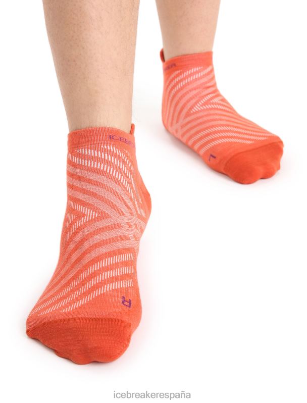Icebreaker hombres calcetines merino run+ micro ultraligeros 0V2J0266 accesorios vibrante tierra brezo/go berry