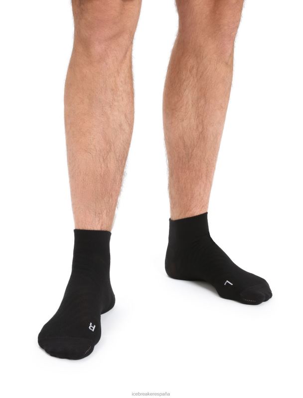 Icebreaker hombres calcetines merino run+ mini ultraligeros 0V2J0276 accesorios nieve negra