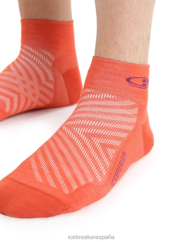 Icebreaker hombres calcetines merino run+ mini ultraligeros 0V2J0278 accesorios vibrante tierra brezo/go berry