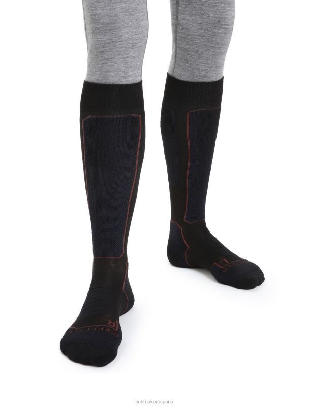 Icebreaker hombres calcetines merino ski+ medianos por encima de la pantorrilla 0V2J0282 accesorios negro/azul marino real