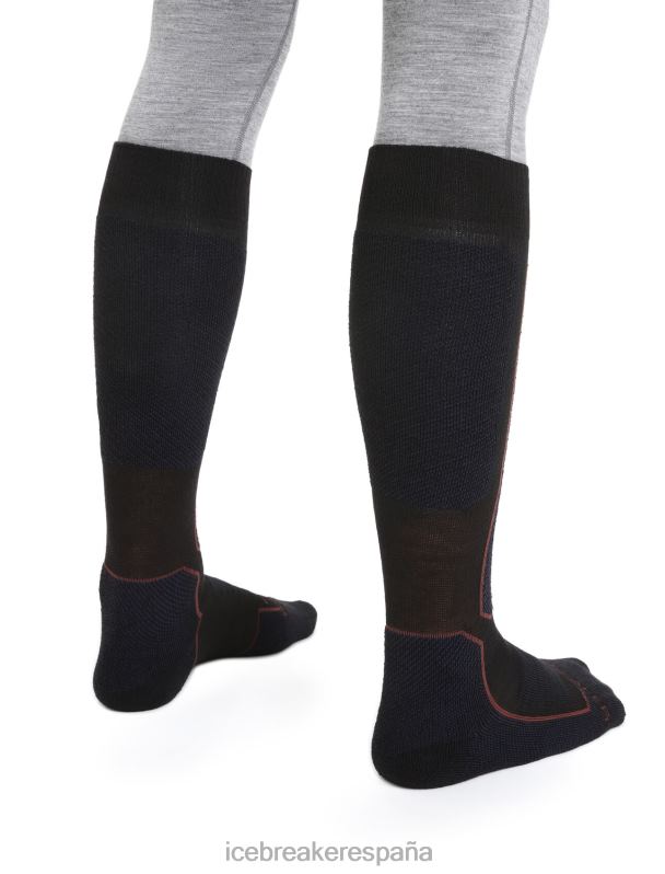 Icebreaker hombres calcetines merino ski+ medianos por encima de la pantorrilla 0V2J0282 accesorios negro/azul marino real