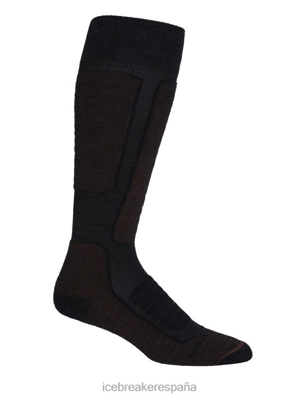 Icebreaker hombres calcetines merino ski+ medianos por encima de la pantorrilla 0V2J0283 accesorios brezo azabache/espresso
