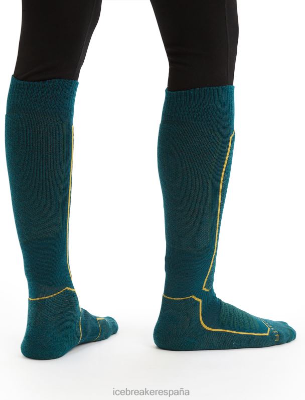Icebreaker hombres calcetines merino ski+ medianos por encima de la pantorrilla 0V2J0284 accesorios gloria verde/loden