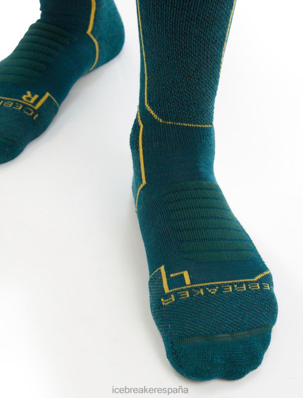Icebreaker hombres calcetines merino ski+ medianos por encima de la pantorrilla 0V2J0284 accesorios gloria verde/loden