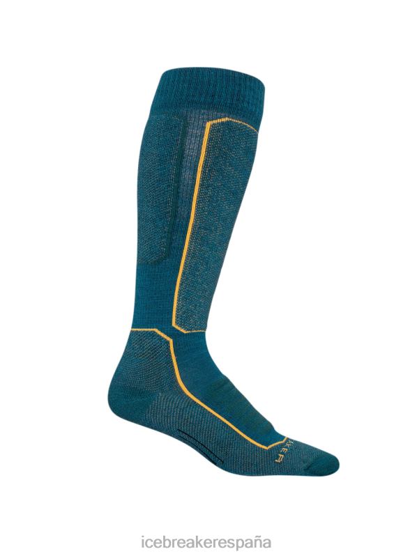 Icebreaker hombres calcetines merino ski+ medianos por encima de la pantorrilla 0V2J0284 accesorios gloria verde/loden