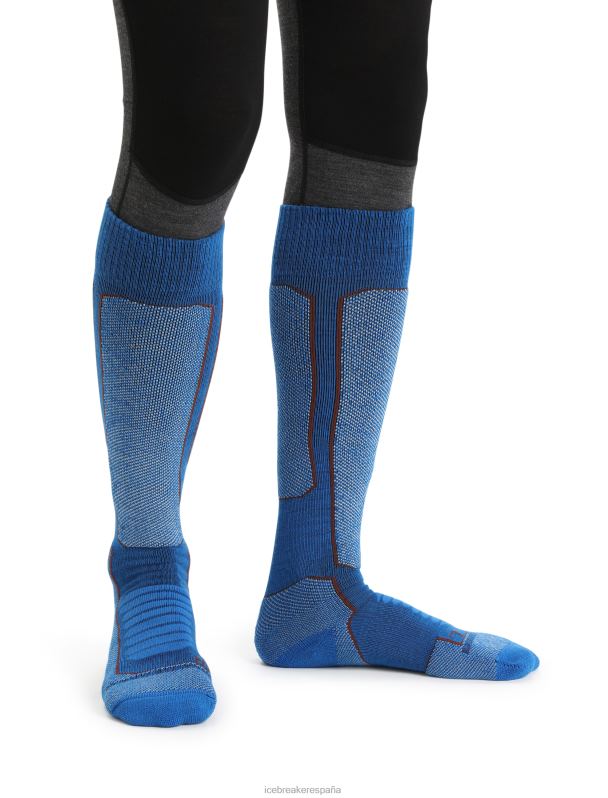 Icebreaker hombres calcetines merino ski+ medianos por encima de la pantorrilla 0V2J0459 accesorios lazurita/espresso