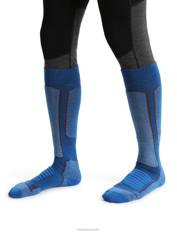Icebreaker hombres calcetines merino ski+ medianos por encima de la pantorrilla 0V2J0459 accesorios lazurita/espresso