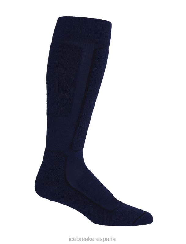 Icebreaker hombres calcetines merino ski+ medianos por encima de la pantorrilla 0V2J0460 accesorios azul marino real/negro