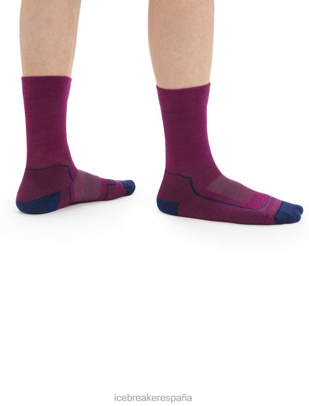 Icebreaker hombres calcetines merino walk+ ligeros 0V2J0275 accesorios ir baya/azul marino real