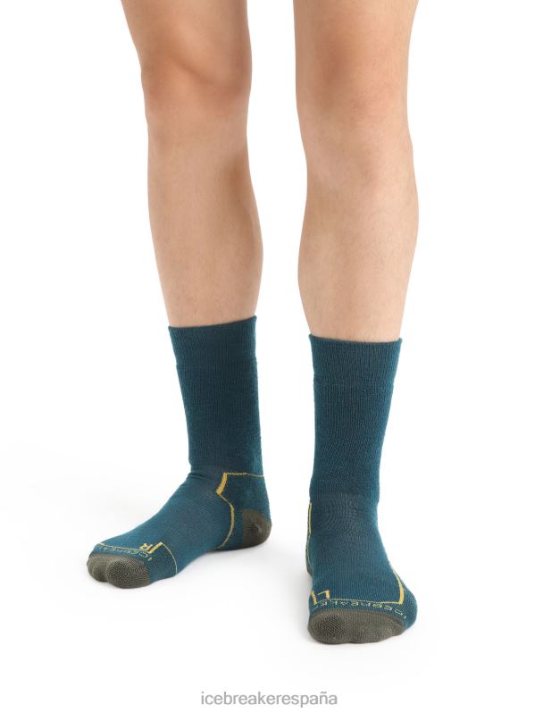 Icebreaker hombres calcetines merino walk+ medianos 0V2J0261 accesorios gloria verde/loden
