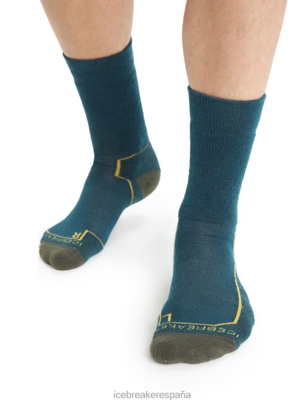 Icebreaker hombres calcetines merino walk+ medianos 0V2J0261 accesorios gloria verde/loden