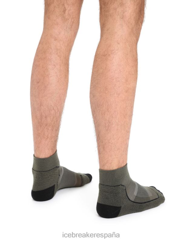 Icebreaker hombres calcetines merino walk+ mini ligeros 0V2J0258 accesorios loden/negro