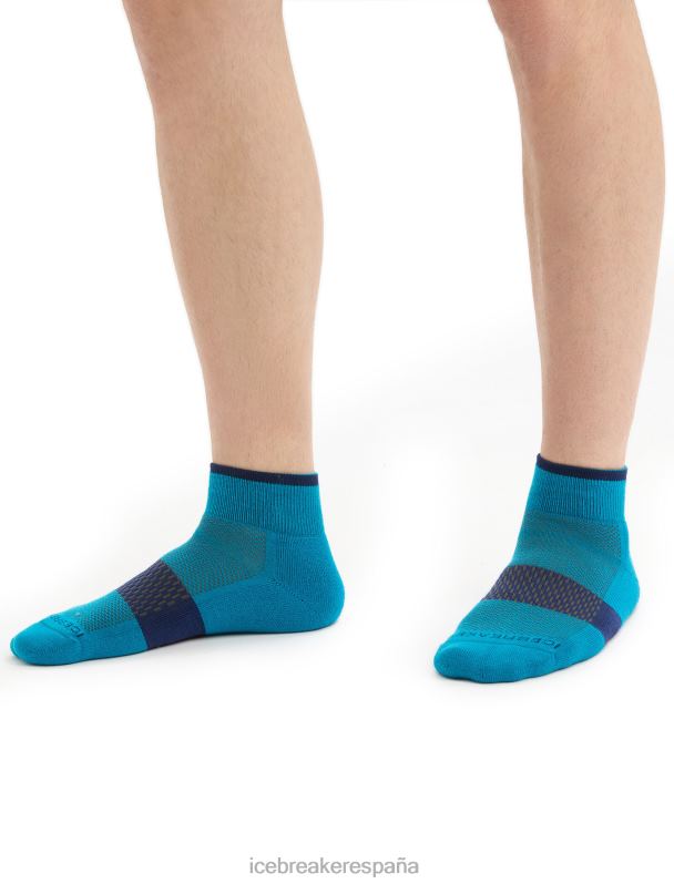 Icebreaker hombres calcetines mini merino multisport light 0V2J0291 accesorios azul geo/azul marino real