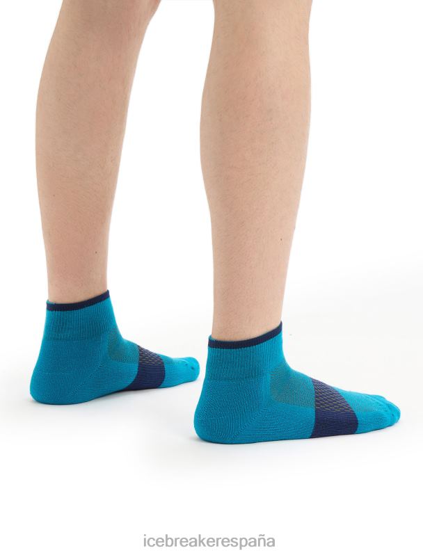 Icebreaker hombres calcetines mini merino multisport light 0V2J0291 accesorios azul geo/azul marino real