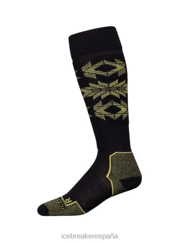 Icebreaker hombres merino ski+ calcetines ligeros por encima de la pantorrilla ski Heritage 0V2J0457 accesorios negro/brillo