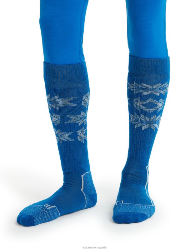 Icebreaker hombres merino ski+ calcetines ligeros por encima de la pantorrilla ski Heritage 0V2J0458 accesorios lazurita/nieve