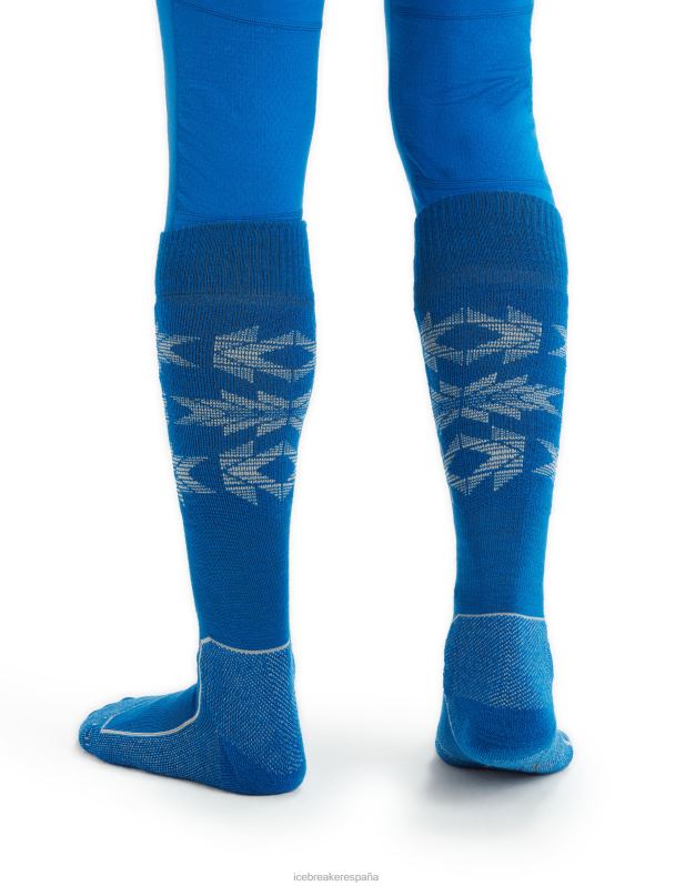 Icebreaker hombres merino ski+ calcetines ligeros por encima de la pantorrilla ski Heritage 0V2J0458 accesorios lazurita/nieve
