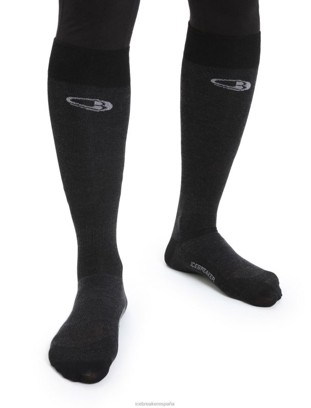 Icebreaker mujer Calcetines con forro de nieve merino sobre la pantorrilla. 0V2J0767 accesorios negro