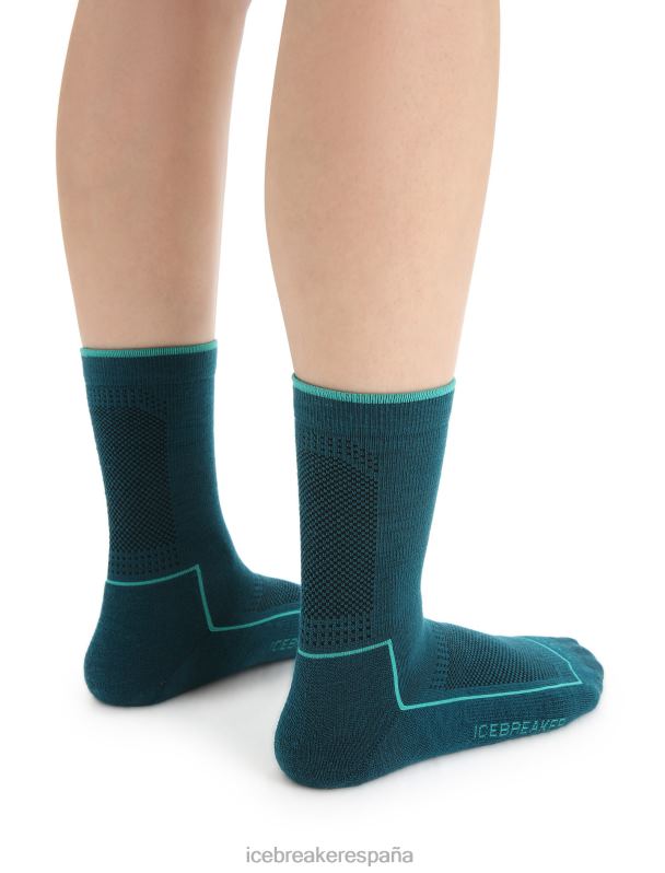 Icebreaker mujer calcetines cool-lite merino walk 3q 0V2J0779 accesorios gloria verde/fresco