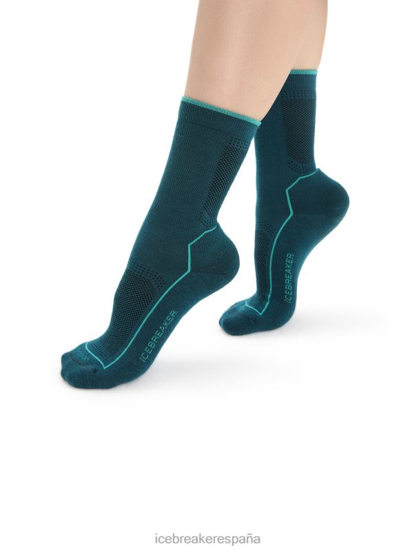 Icebreaker mujer calcetines cool-lite merino walk 3q 0V2J0779 accesorios gloria verde/fresco