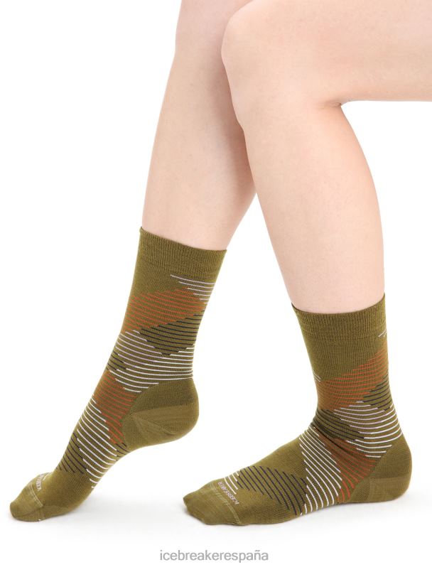 Icebreaker mujer calcetines merino estilo de vida de calibre fino guiones 0V2J0765 accesorios algas/neblina púrpura