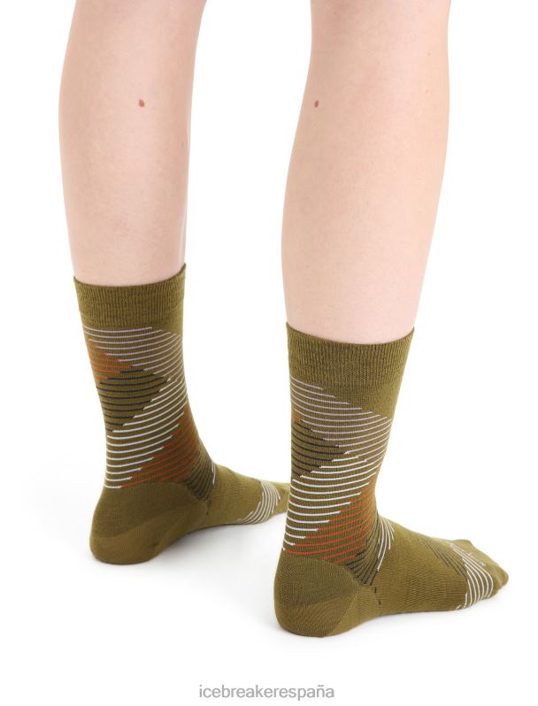 Icebreaker mujer calcetines merino estilo de vida de calibre fino guiones 0V2J0765 accesorios algas/neblina púrpura