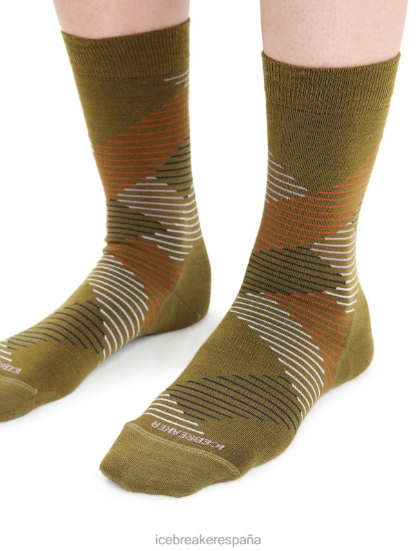 Icebreaker mujer calcetines merino estilo de vida de calibre fino guiones 0V2J0765 accesorios algas/neblina púrpura