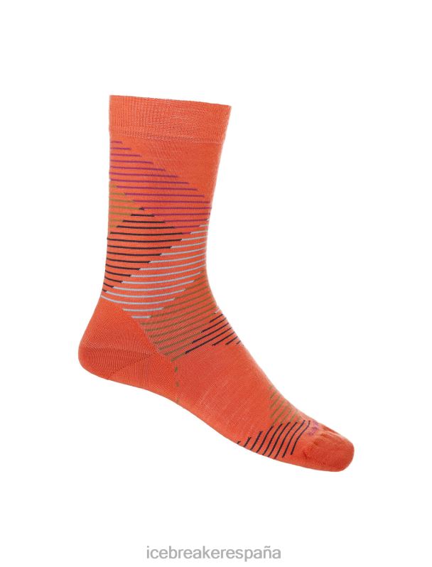 Icebreaker mujer calcetines merino estilo de vida de calibre fino guiones 0V2J0766 accesorios vibrante tierra brezo/go berry
