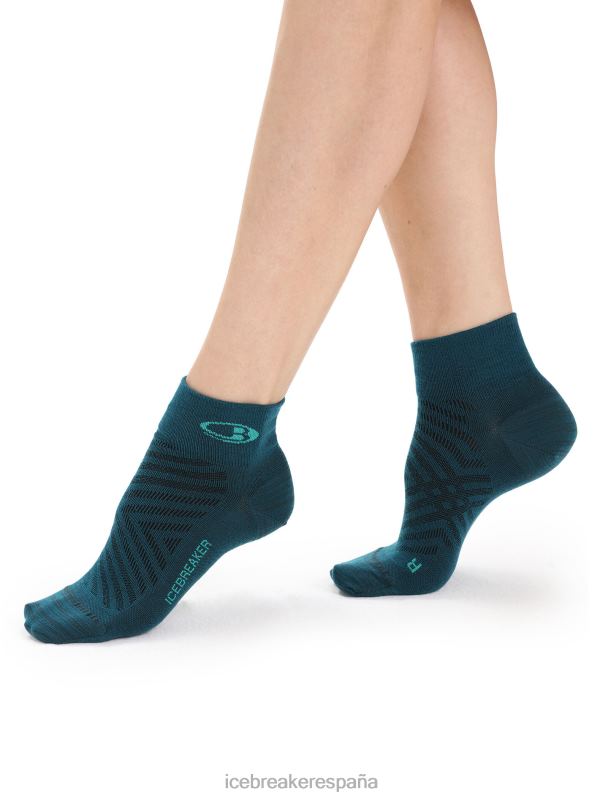 Icebreaker mujer calcetines merino run+ mini ultraligeros 0V2J0769 accesorios gloria verde/fresco