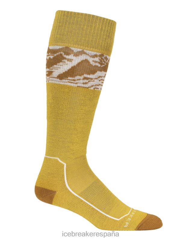 Icebreaker mujer merino ski+ luz sobre los alpes de la pantorrilla 3d 0V2J0919 accesorios oro silencioso/clavo