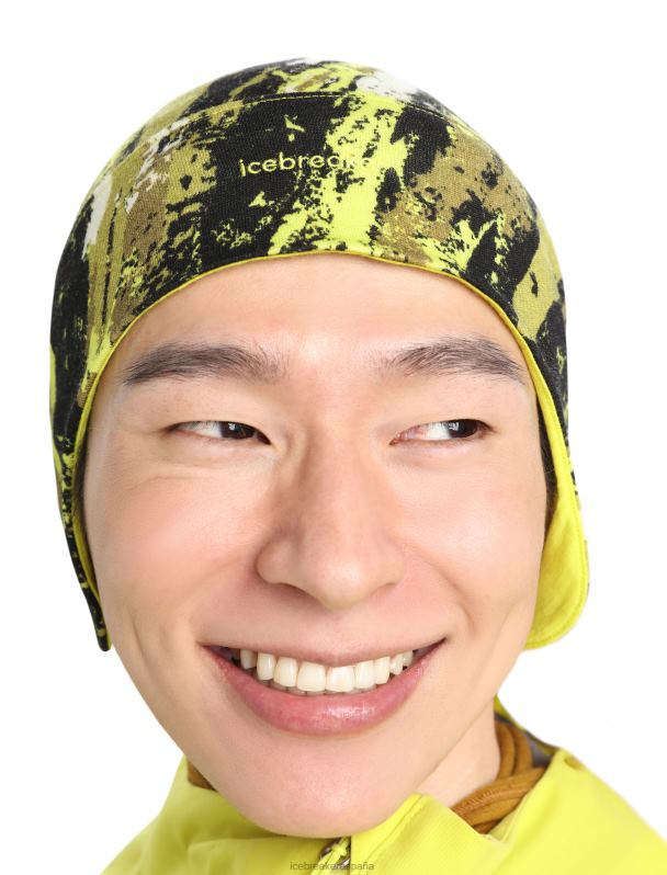 Icebreaker hombres gorro cuántico merino sedimentario 0V2J0464 ropa negro/brillo