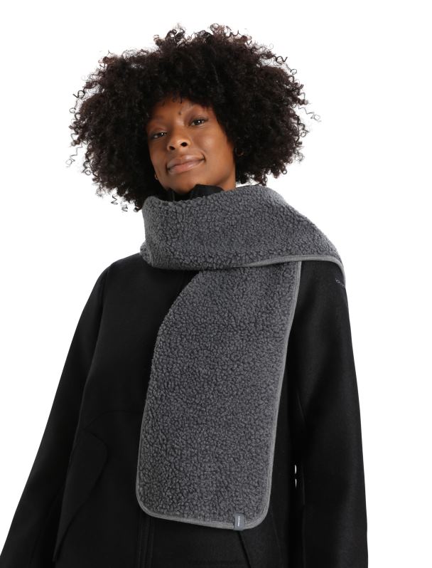 Icebreaker unisexo bufanda de pelo alto de merino realfleece 0V2J0338 accesorios brezo de piedra arenisca