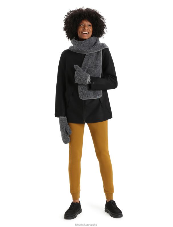 Icebreaker unisexo bufanda de pelo alto de merino realfleece 0V2J0338 accesorios brezo de piedra arenisca