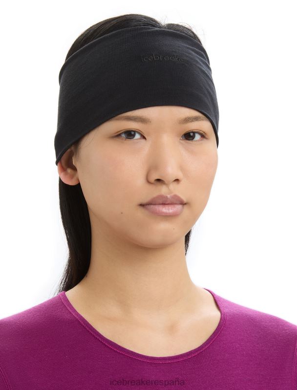 Icebreaker unisexo diadema flexible de merino cool-lite 0V2J0308 accesorios negro