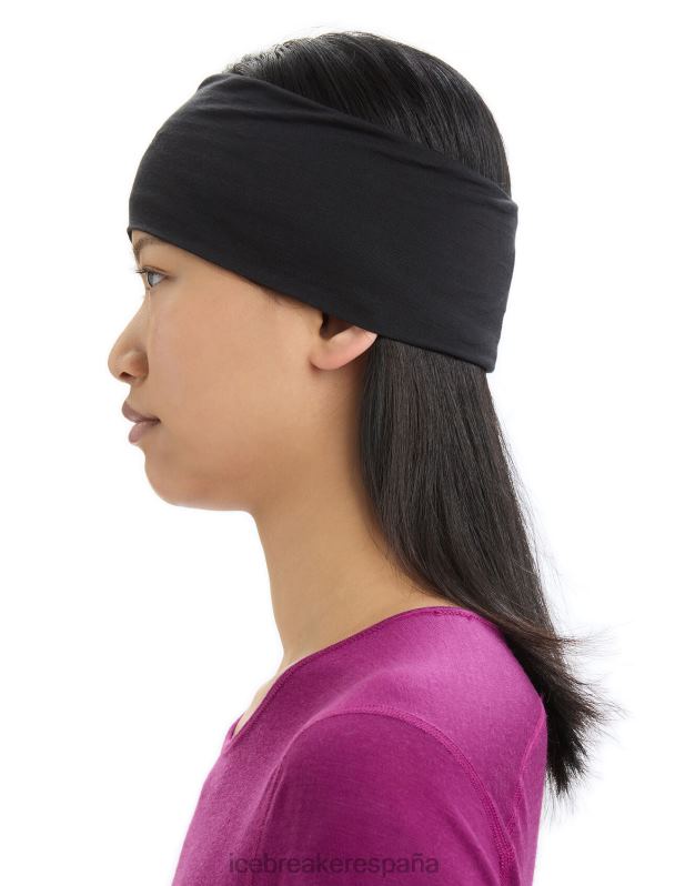 Icebreaker unisexo diadema flexible de merino cool-lite 0V2J0308 accesorios negro