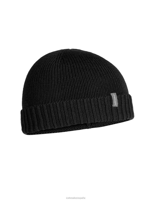 Icebreaker unisexo gorro de lana merino vela 0V2J0335 accesorios negro