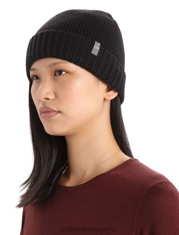 Icebreaker unisexo gorro de lana merino vela 0V2J0335 accesorios negro