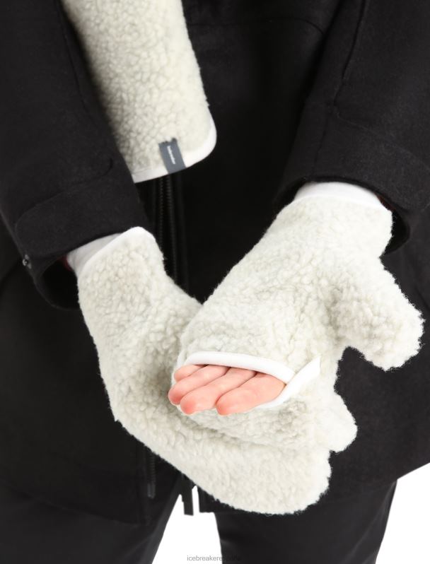 Icebreaker unisexo manoplas de pelo alto de merino realfleece 0V2J0305 ropa crudo jaspeado