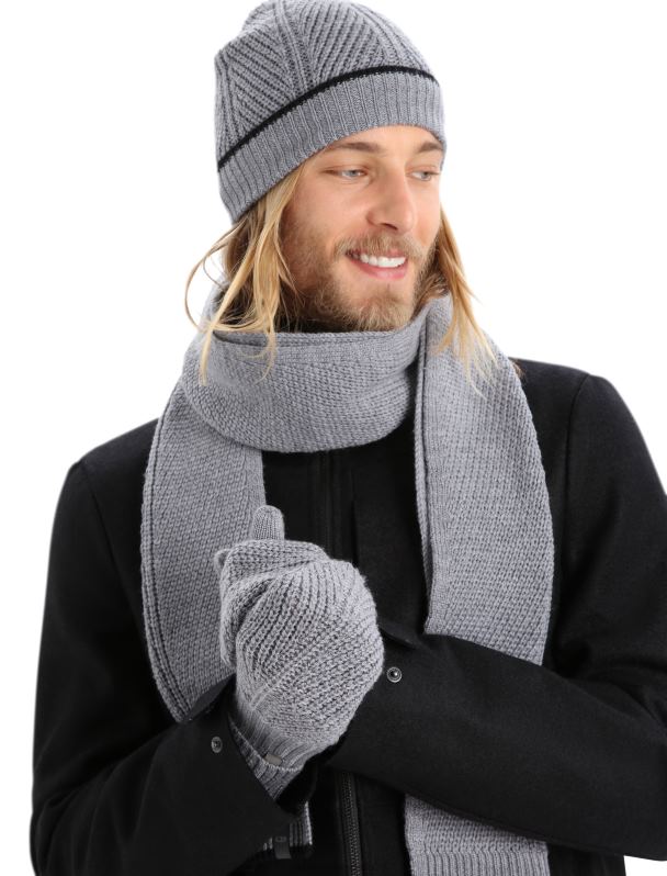 Icebreaker unisexo manoplas merino waypoint 0V2J0304 ropa piedra arenisca brezo/negro