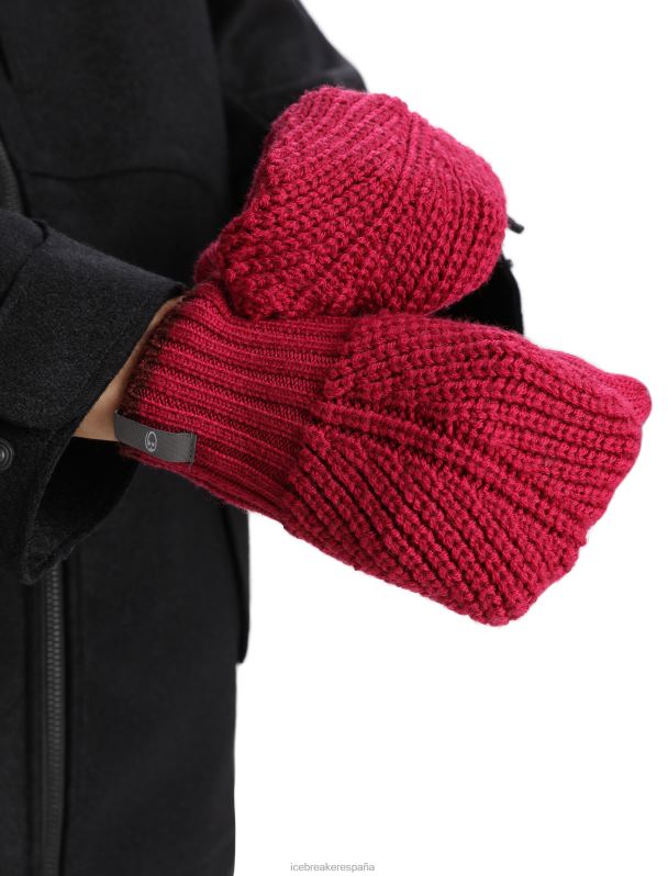 Icebreaker unisexo manoplas merino waypoint 0V2J0470 accesorios cereza/expreso