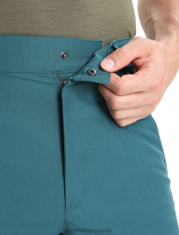 Icebreaker hombres pantalones cortos de lana merino 0V2J0254 ropa gloria verde