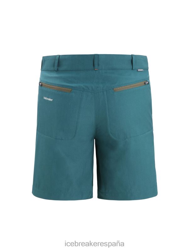 Icebreaker hombres pantalones cortos de lana merino 0V2J0254 ropa gloria verde